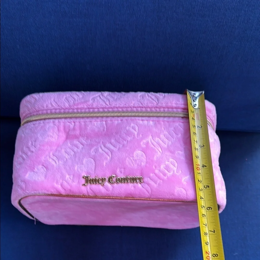 Juicy Couture Pink Velour Cosmetic Bag